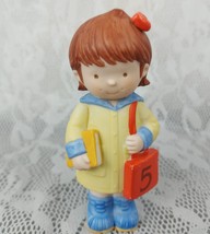 American Greetings Birthday Girl Age 5 Red Hair Book School Figurine 4&quot; Figure - $12.99