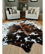 Tricolor Cow Hide Skin Leather Rug - Average Size 7X6 feet - New Cowhide... - $2,940.38 MXN
