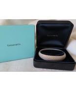 Tiffany &amp; Co. Sterling Silver Somerset Mesh Bangle Bracelet~2 Boxes EUC~... - £216.52 GBP