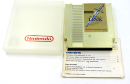 Zelda II: The Adventure of Link Gold Nintendo Entertainment System 1988 w/ Case - £22.11 GBP