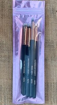 MOTD 4 Piece Eye Makeup Brush Set - Black &amp; Rose Gold Handles - $243.68 MXN