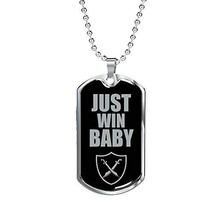 Express Your Love Gifts Just Win Baby Vegas Football Fan Necklace Dog Tag Engrav - £55.35 GBP