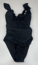 veccoberry NWT women’s one piece small black ruffled Padded swimsuit P2 - $16.84