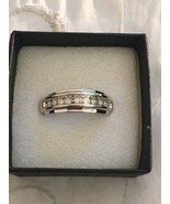 10K White Gold .25 Carat Diamond Men&#39;s Wedding Band Size 10 1/2 - $771.86 CAD