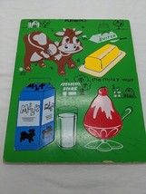 Playskool From The Cow Children&#39;s 4 Piece Wooden Puzzle 155-25 - $10.02