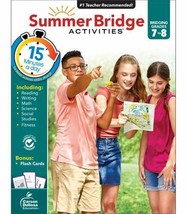 Summer Bridge Activities 7th to 8th Grade Workbook, Math, Reading Comprehension, - £5.50 GBP