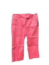 NWT New Directions Womens Classic Fit Chinos Wild Salmon Shiney Fabric Size 6  - £31.57 GBP