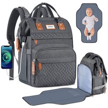 Diaper Bag Backpack,Versatile Large Travel Diaper Bag with Portable Changing Pad - £15.28 GBP