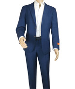 Men&#39;s ENZO Linen Spring Summer Suit Light Weight Breathable E58302-2 Nav... - $225.00