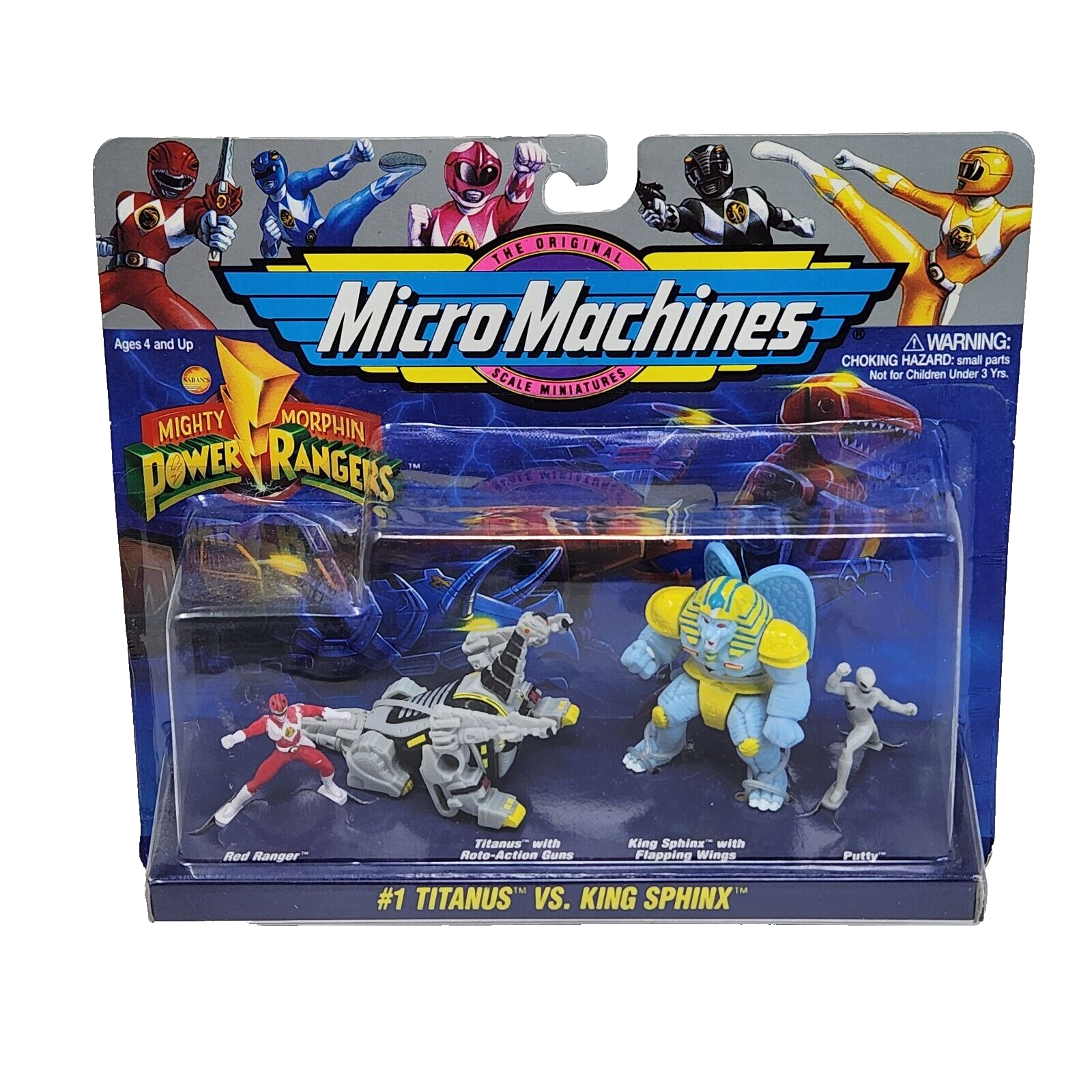 VINTAGE 1994 GALOOB POWER RANGERS MICRO MACHINES # 1 TITANUS VS KING SPHINX - $25.65