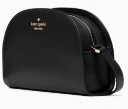Kate Spade Perry Black Saffiano Leather Dome Crossbody K8697 NWT $279 Retail FS - £76.34 GBP