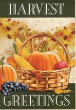 Harvest Greetings Garden Flag-2 Sided Message,12&quot; x 18&quot; - £14.22 GBP