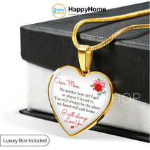 Heart Necklace Mother&#39;s Day Gift For Mom Dear Mom I Will Always Love You -N508 - £28.25 GBP+