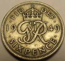 Great Britain 1949 6 Pence~Great For Weddings &amp; Getting Married - £3.26 GBP