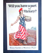 WW1 Will You Have a Part in Victory Poster J M Flagg 15” x 22” Garden Mu... - $16.82