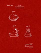 Rubber Duck Patent Print - Burgundy Red - £6.01 GBP+