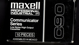 Audio Cassette Tapes  - Box of 10 Maxell Professional Industrial audio C... - $6.00