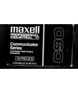 Audio Cassette Tapes  - Box of 10 Maxell Professional Industrial audio C... - $13.61 CAD