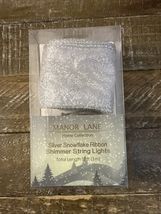 Manor Lane Silver Snowflake Ribbon Shimmer String Lights New 10 FT - $20.94