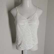 Sears Vintage Slip Shirt Top ~ Sz 34 ~ White ~ Sleeveless ~ Adjustable S... - $22.49