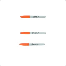 Sharpie Permanent Marker, Fine Point, Orange, Pack of 3 - $10.99