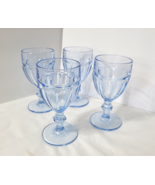 Set 4 Libbey MISTY BLUE Wine Glasses Duratuff Gibraltar 6 1/8&quot;  8 oz 2 S... - $61.39 CAD