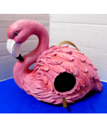 NEW Flamingo Bird House Nest Tropical Florida Home Decor Resin Figurine - $746.77 MXN