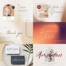 Cursive Fonts 200+ Bundle Cricut Commercial  Embroidery Script Instant D... - €5,14 EUR