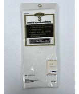 Vintage Sears Best (3) Mens White Handkerchiefs New in Package Made In USA - $298.92 MXN