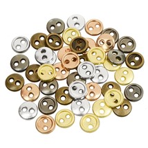 4Mm 50 Pieces 5 Colors Mini Metal Round 2 Eye Buttons For Bjd Soldier To... - £11.00 GBP