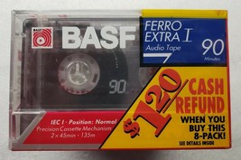 Ferro BASF Extra 8-pack 90 Minute Cassette Tapes Factory Sealed Vintage - £27.68 GBP