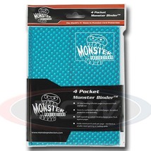 Monster Protectors Binder: 4-Pocket: Monster: Holo Aqua Blue - £15.42 GBP