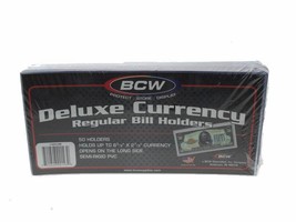 BCW Deluxe Currency Holders - Regular Bill, 50 pack - £15.66 GBP