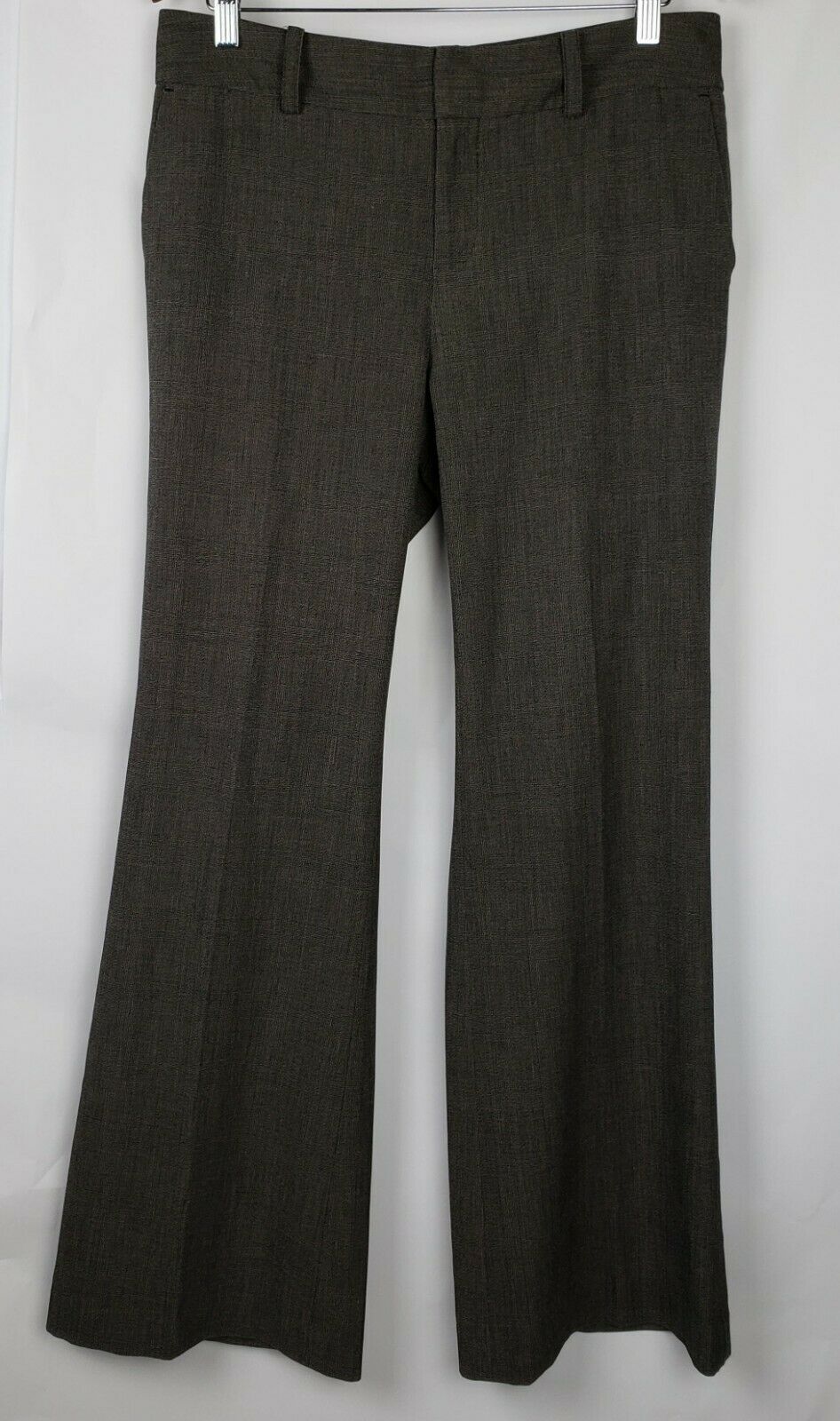 Eddie Bauer Vashon Fit Brown Plaid Career Casual Trousers Pants Womens S... - $39.59