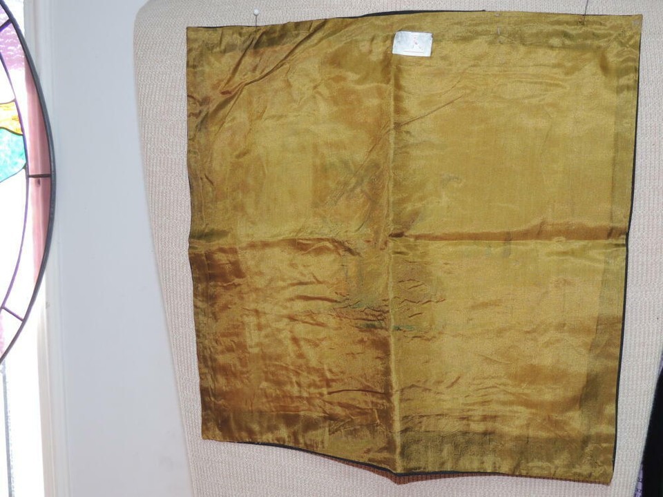 Chinese Silk Embroidery 12" Panel Tapestry Brocade Frame crane Vintage / Antique Item image 11