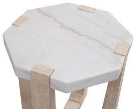 White Marble end table,....  - $682.54 CAD