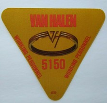 Van Halen 5150 Backstage Pass Working Personnel Tour Original 1986 Eddie Gold - £14.28 GBP