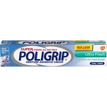 Super POLIGRIP Denture Adhesive Cream Ultra Fresh 2.40 oz (Pack of 3) - $48.99