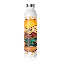 Personalized Wanderlust Water Bottle: 20oz Travel Mug with Inspirational Quote - £24.85 GBP