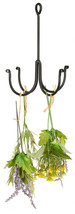 4 Arm Wrought Iron Herb Hook - Amish Hand Forged Hooks Primitive Drying Rack Usa - £27.96 GBP