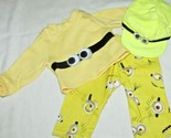 15&quot; doll clothes hand made outfit pajamas Minions Despicable Me hat shir... - $11.87