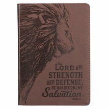 Christian Art Gifts Classic Journal My Strength My Defense Lion Exodus 15:2 Insp - £11.05 GBP