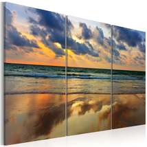 Tiptophomedecor Stretched Canvas Landscape Art - Sea &amp; Summer Dream - Stretched  - £62.92 GBP+