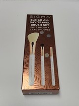 SIGMA Sleigh All Day Brush Set 3pc Travel Makeup Brushes F40 E32 E65 - $409.42 MXN