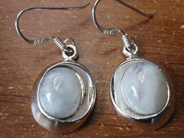Moonstone Oval 925 Sterling Silver Dangle Earrings s106d - £7.20 GBP