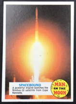 1969 Topps Man On The Moon #17A Spacebound Nimbus-10 Satellite Cape Kennedy EX - £7.49 GBP