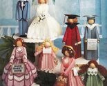 Plastic Canvas Special Occasion Dolls Graduate Bride Groom Patterns - $12.99