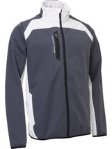 Abacus Sportswear Us men&#39;s arden softshell jacket in Dark Grey/White - s... - £86.07 GBP