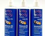 Lottabody Coconut Shea Oils Moisturize Me Curl &amp; Style Milk 8 oz-3 Pack - £23.22 GBP
