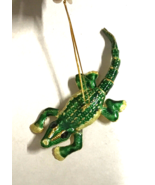 Alsan Victorian Enameling Cloisonné Ornament alligator gator hinged tail... - €19,30 EUR